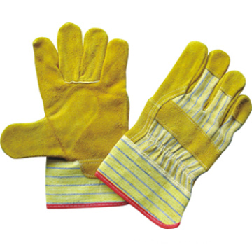 Yellow Cow Split Leather Patched Palm Work Glove-3051